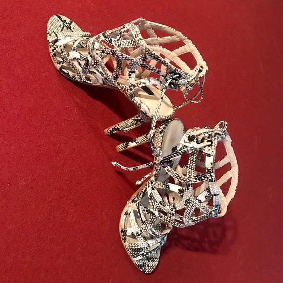 Snakeskin TOPSHOP high heels - Picture 1 of 5